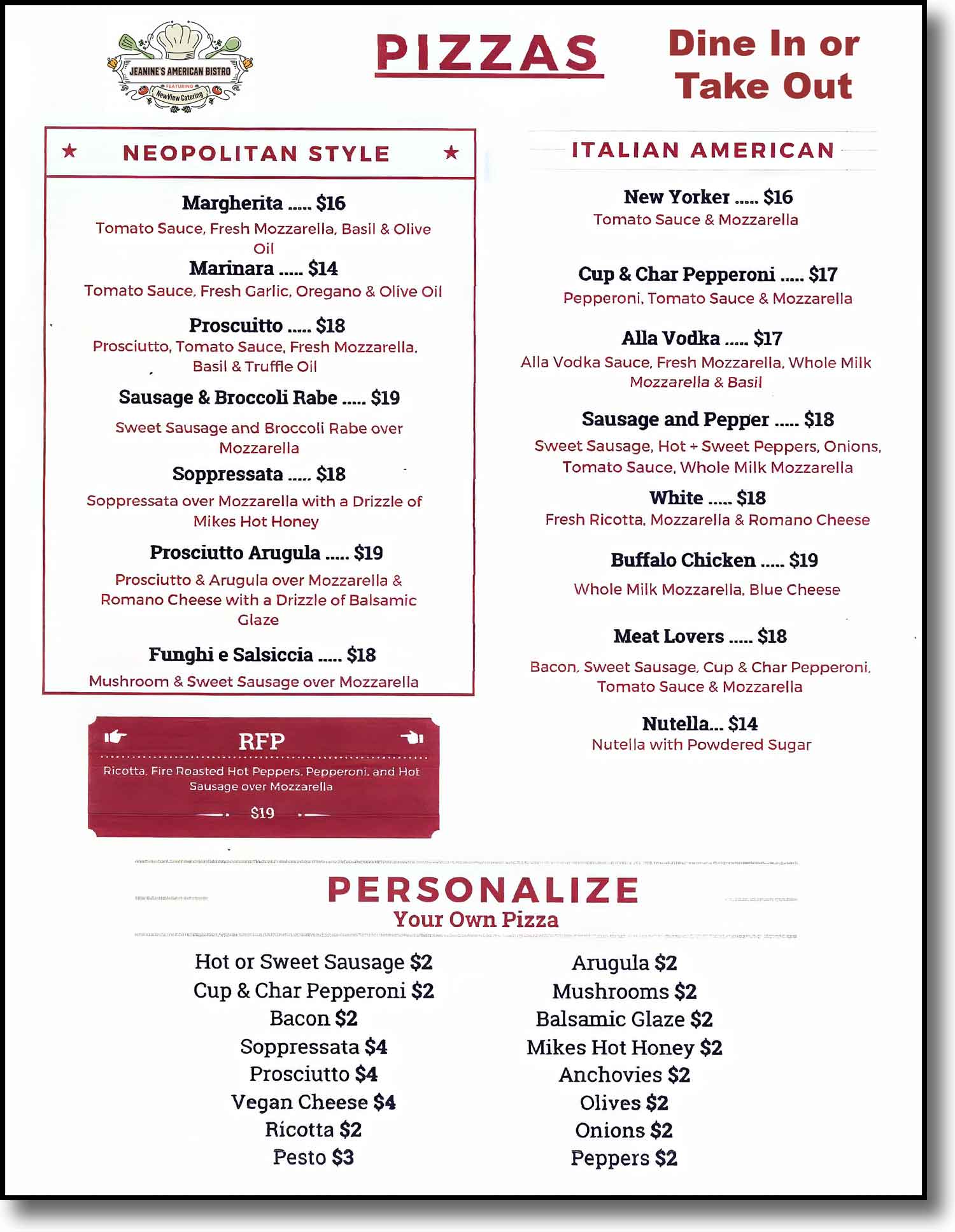 Menu Pizza 2025 01
